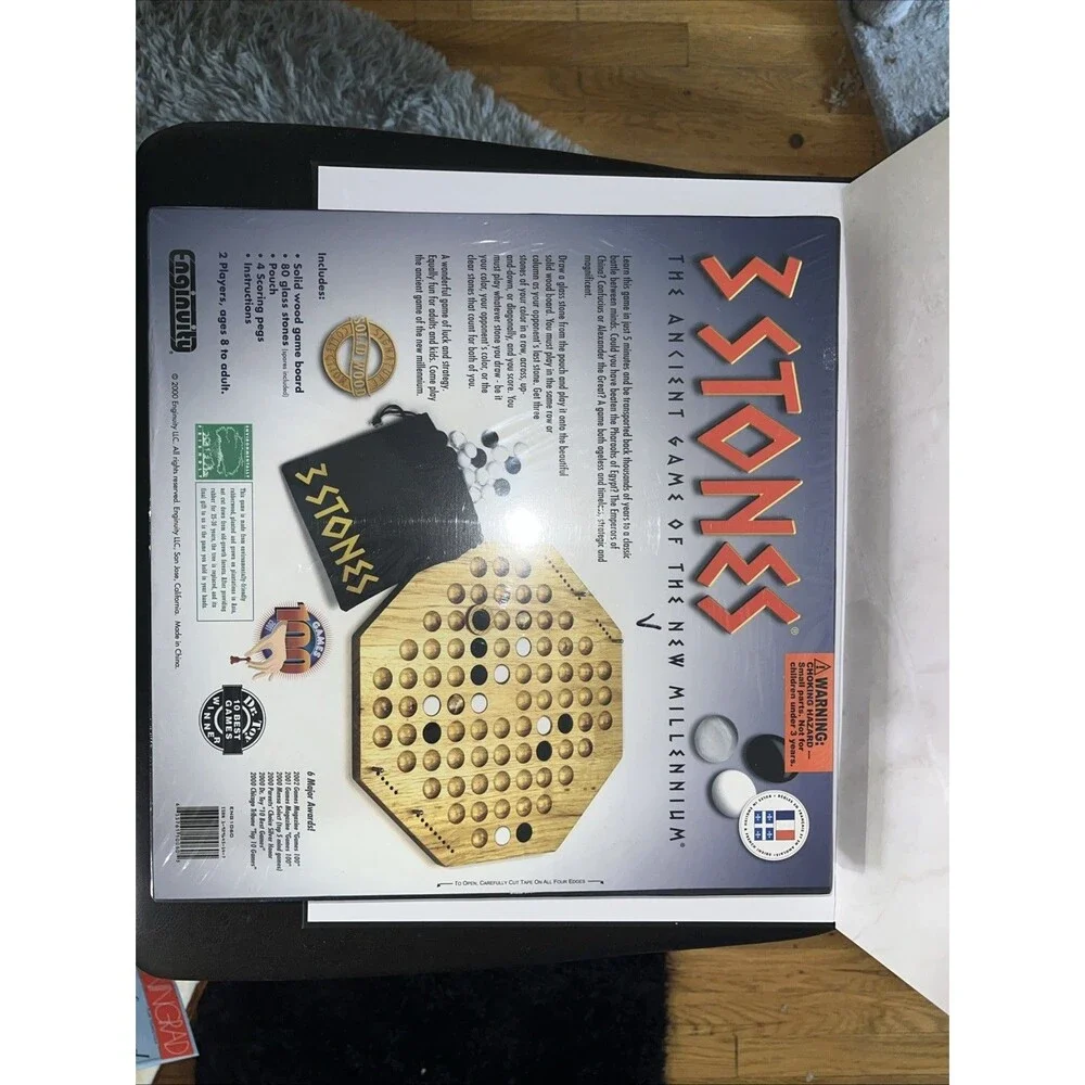 Enginuity Boardgame  3 Stones - The Ancient Game of the New Millenn Box Fair/EX